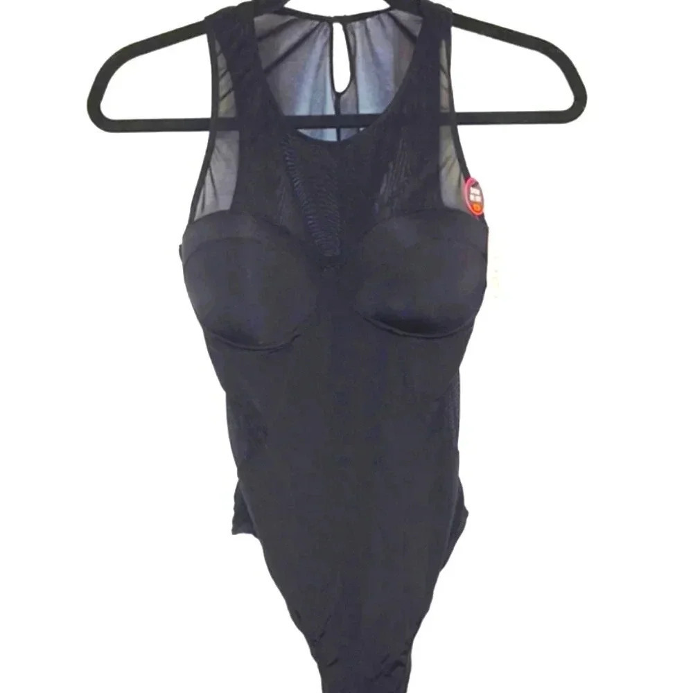 Rene Rofe Sheer Thong Bodysuit
